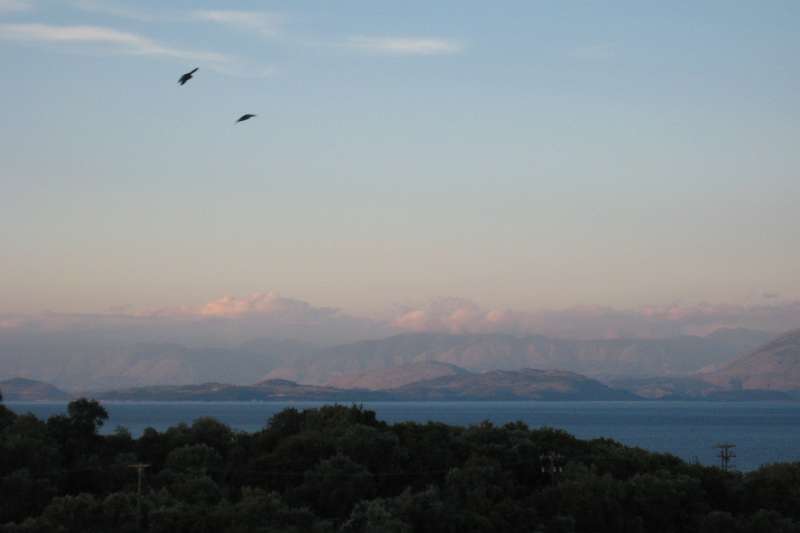 FH_0806_293_IX0220.jpg - Grecotel Eva Palace - view from room 315 - sunset - the mountains of Albania